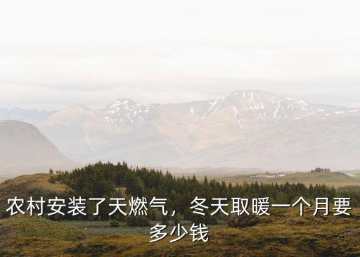 農(nóng)村安裝了天燃?xì)猓烊∨粋€(gè)月要多少錢