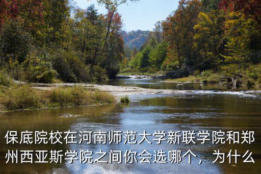保底院校在河南師范大學新聯學院和鄭州西亞斯學院之間你會選哪個，為什么
