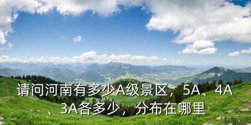 洛陽4a景區有多少個,請問河南有多少A級景區