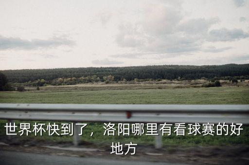 世界杯快到了，洛陽哪里有看球賽的好地方