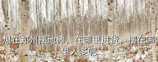 鄭州黑市在哪里,想在鄭州擺地攤
