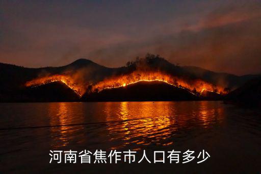 河南省焦作市人口有多少