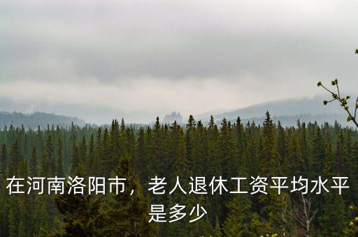 河南洛陽農民工平均工資多少,老人退休工資平均水平是多少