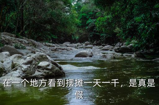 在一個地方看到擺攤一天一千，是真是假