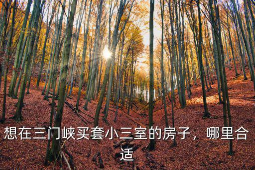 三門峽買哪里的房子,想在三門峽買套小三室的房子