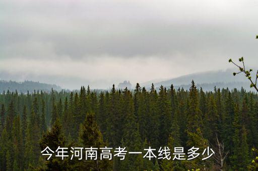 今年河南高考一本線是多少