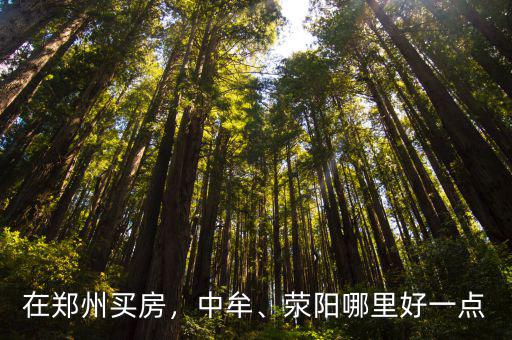 在鄭州買房，中牟、滎陽哪里好一點