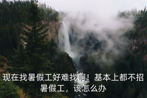現在找暑假工好難找?。』旧隙疾徽惺罴俟?，該怎么辦