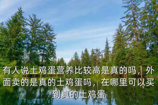 有人說土雞蛋營養比較高是真的嗎，外面賣的是真的土雞蛋嗎，在哪里可以買到真的土雞蛋