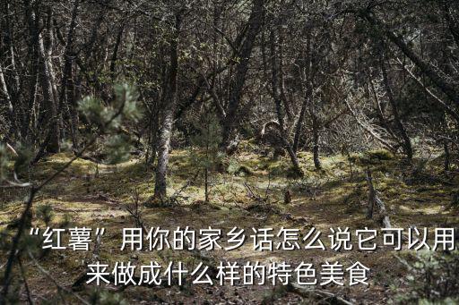 紅薯在河南怎么說,紅薯用你的家鄉話怎么說