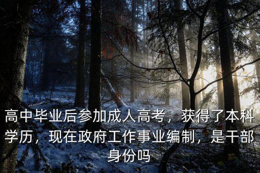 河南事業干部身份是怎么,是干部身份嗎