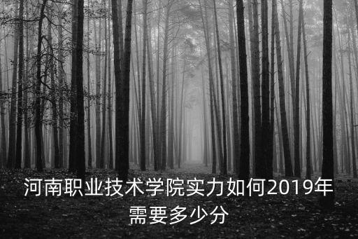 河南職業(yè)技術(shù)學(xué)院實(shí)力如何2019年需要多少分