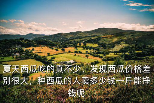 夏天西瓜吃的真不少，發現西瓜價格差別很大，種西瓜的人賣多少錢一斤能掙錢呢