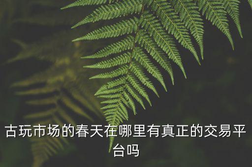 古玩市場(chǎng)的春天在哪里有真正的交易平臺(tái)嗎