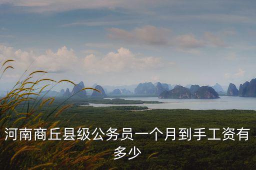 河南商丘縣級公務員一個月到手工資有多少