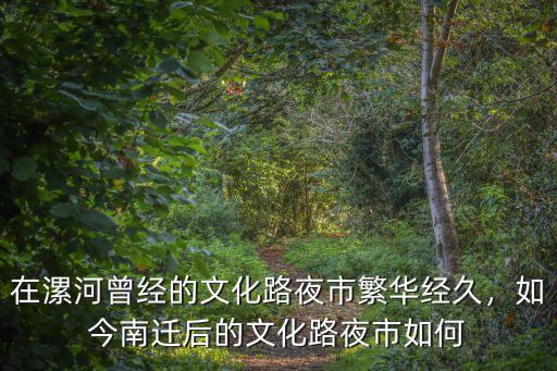 在漯河曾經的文化路夜市繁華經久，如今南遷后的文化路夜市如何