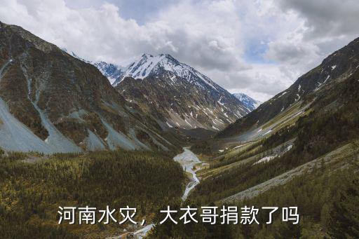 河南水災張學友捐了多少錢,今年河南特大水災