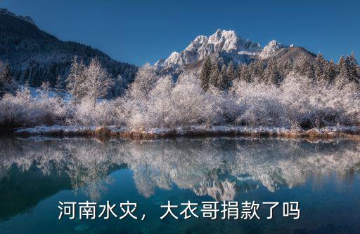馬天宇為河南捐了多少,河南洪災你捐款了嗎