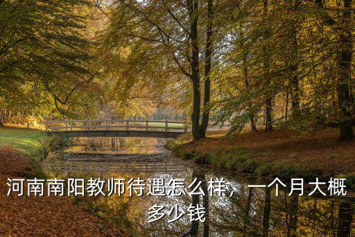 河南南陽教師待遇怎么樣，一個月大概多少錢