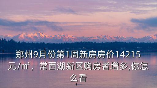 鄭州9月份第1周新房房價14215元/㎡，常西湖新區購房者增多,你怎么看