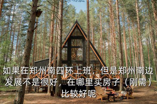 如果在鄭州南四環上班，但是鄭州南邊發展不是很好，在哪里買房子（剛需）比較好呢