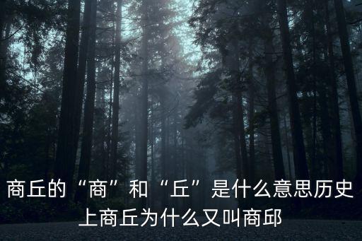 商丘叫什么伯臺 怎么讀,商丘為什么叫商丘