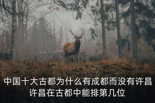 許昌曹魏古都在哪里,許昌在古都中能排第幾位