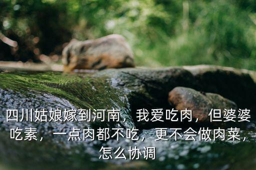四川姑娘嫁到河南，我愛吃肉，但婆婆吃素，一點肉都不吃，更不會做肉菜，怎么協調