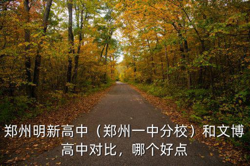 鄭州明新高中（鄭州一中分校）和文博高中對(duì)比，哪個(gè)好點(diǎn)