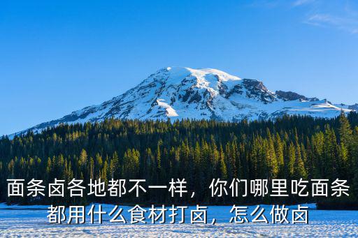 面條鹵各地都不一樣，你們哪里吃面條都用什么食材打鹵，怎么做鹵