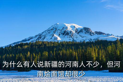 為什么有人說新疆的河南人不少，但河南燴面館卻很少