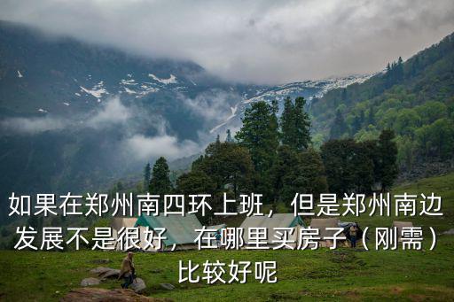 如果在鄭州南四環上班，但是鄭州南邊發展不是很好，在哪里買房子（剛需）比較好呢