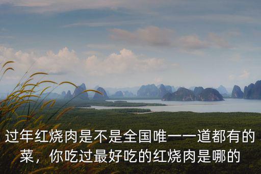 過(guò)年紅燒肉是不是全國(guó)唯一一道都有的菜，你吃過(guò)最好吃的紅燒肉是哪的
