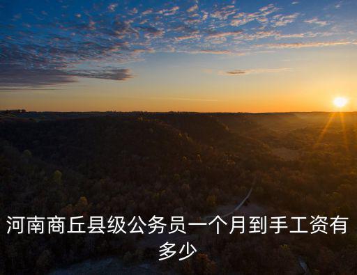 河南商丘縣級公務員一個月到手工資有多少