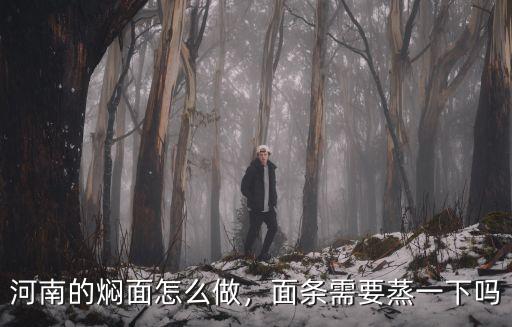 河南的燜面怎么做，面條需要蒸一下嗎