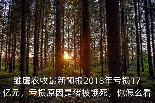 河南雛鷹農牧有多少豬,后有雛鷹農牧餓死豬