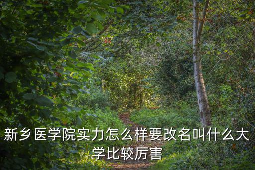新鄉(xiāng)醫(yī)學院實力怎么樣要改名叫什么大學比較厲害