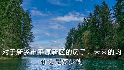 對于新鄉市平原新區的房子，未來的均價會是多少錢