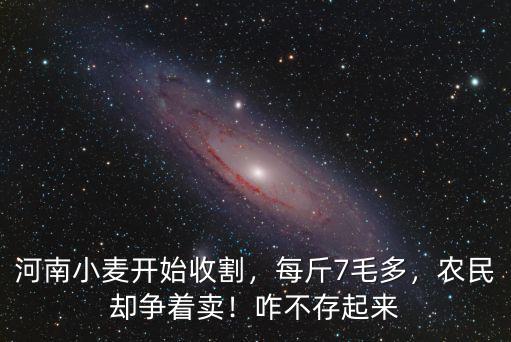 河南農村收小麥賣多少錢啊,河南小麥開始收割