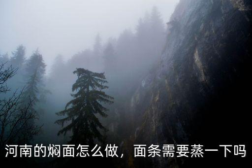 美食河南悶面怎么做,河南的燜面怎么做