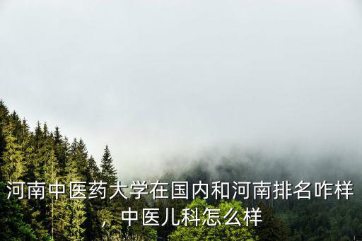 河南中醫(yī)藥大學(xué)在國(guó)內(nèi)和河南排名咋樣，中醫(yī)兒科怎么樣