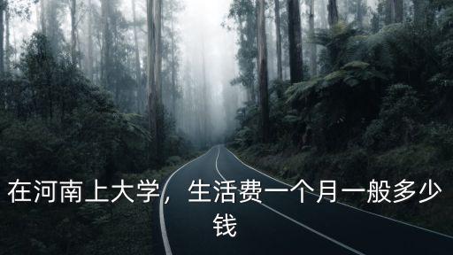 在河南上大學，生活費一個月一般多少錢