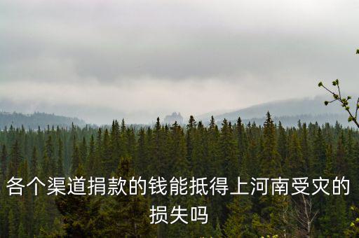 各個渠道捐款的錢能抵得上河南受災的損失嗎