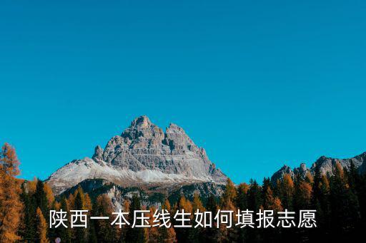 河南一本壓線生怎么填志愿,陜西一本壓線生如何填報志愿