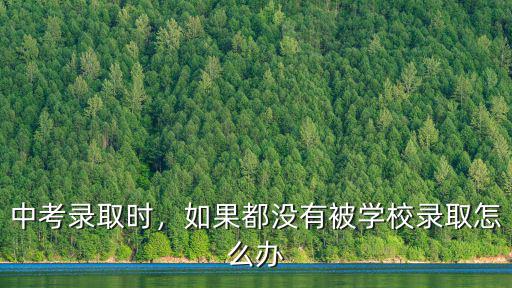 中考錄取時，如果都沒有被學校錄取怎么辦