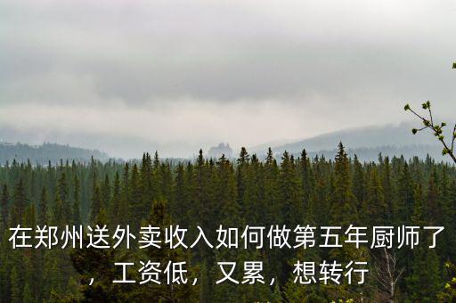 在鄭州送外賣收入如何做第五年廚師了，工資低，又累，想轉行