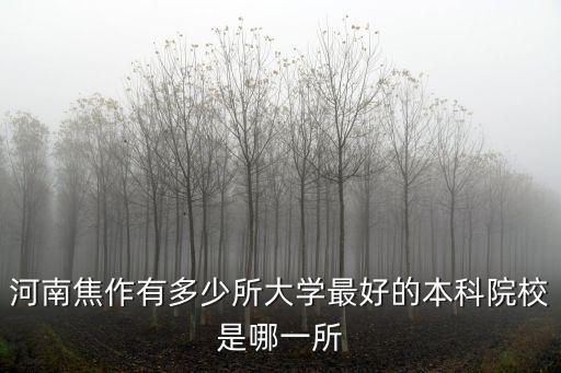 河南焦作大學是一所怎么樣的,焦作大學怎么樣