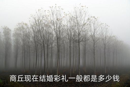 商丘現在結婚彩禮一般都是多少錢