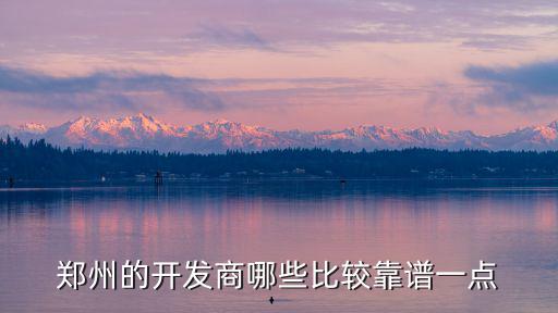 鄭州的開(kāi)發(fā)商哪些比較靠譜一點(diǎn)