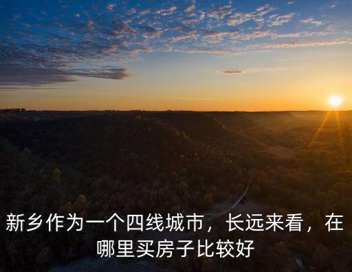 新鄉作為一個四線城市，長遠來看，在哪里買房子比較好